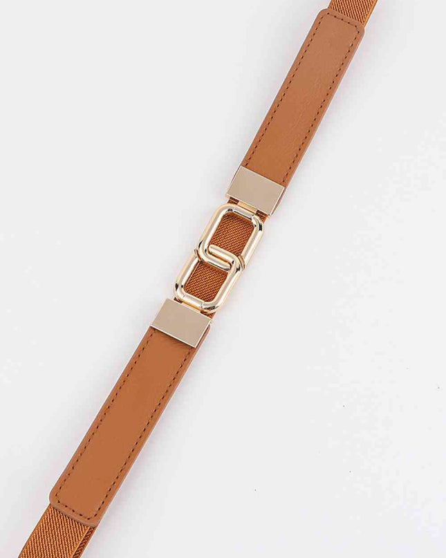 Geometric Double Buckle Elastic Belt