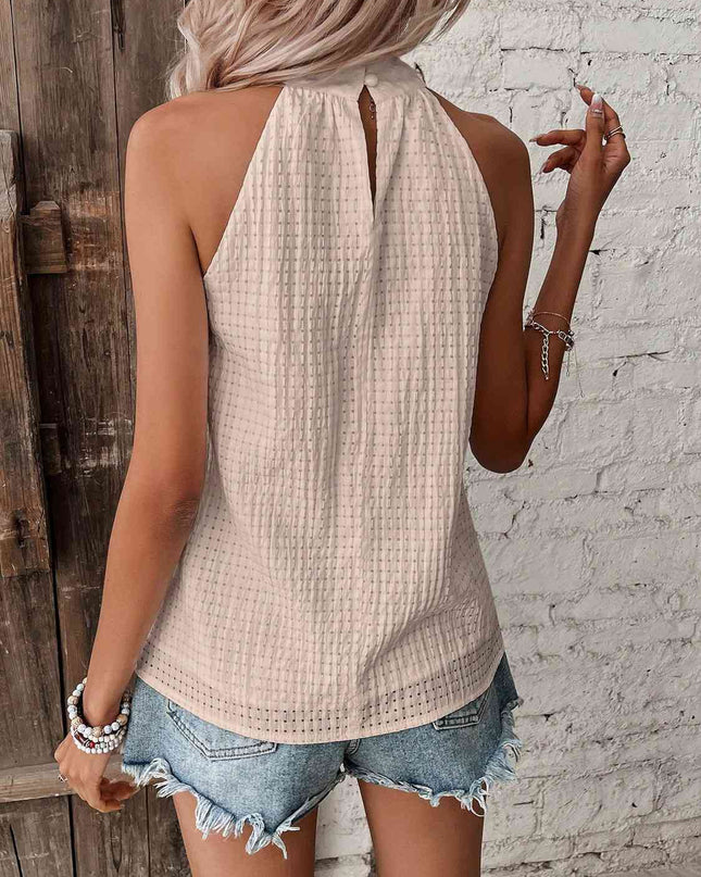 Halter Neck Dot Detail Top