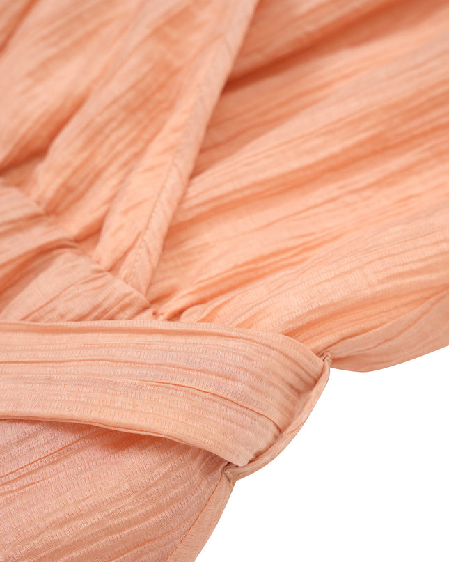 Tie Belt Surplice Spaghetti Strap Layered Dress