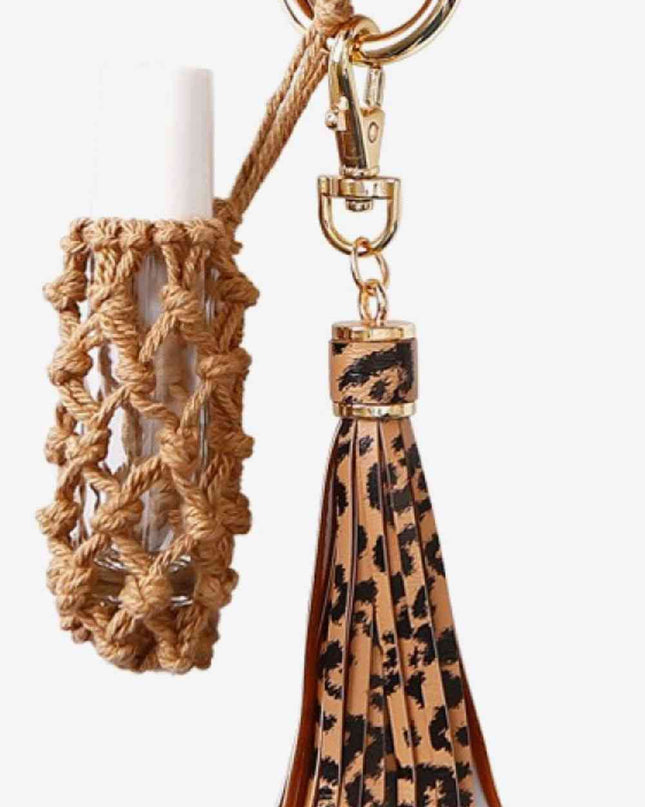 Evil Eye Beaded Keychain with Tassel