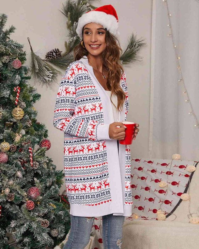 Christmas Open Front Cardigan