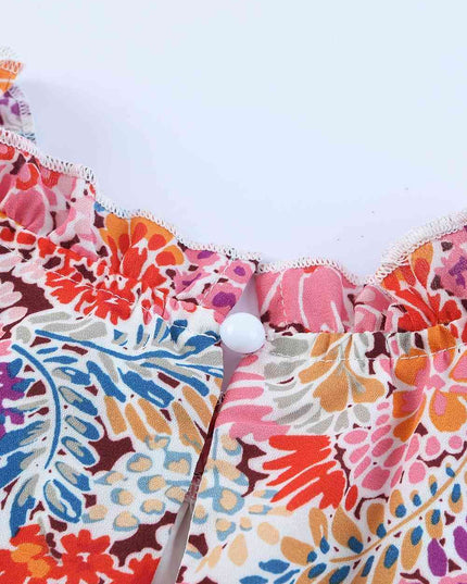 Floral Mock Neck Tank Top