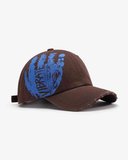 VIBRA Graphic Distressed Adjustable Baseball Cap