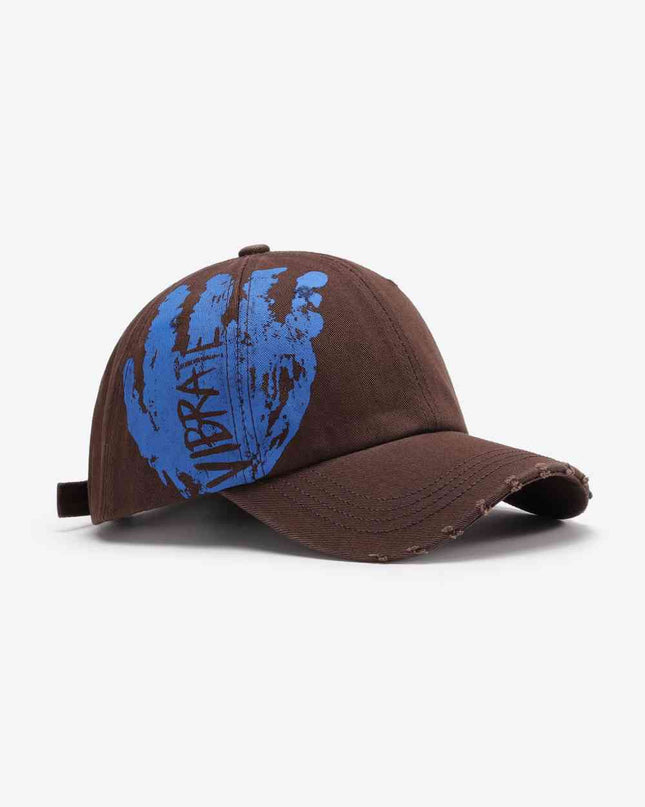 VIBRA Graphic Distressed Adjustable Baseball Cap