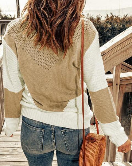 Contrast Round Neck Sweater