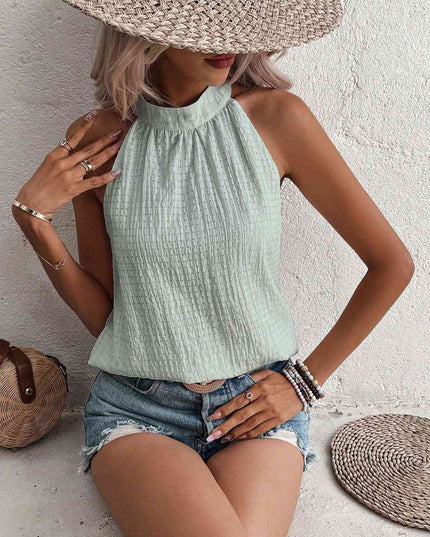Halter Neck Dot Detail Top