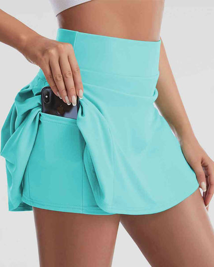 Wide Waistband Sports Skort
