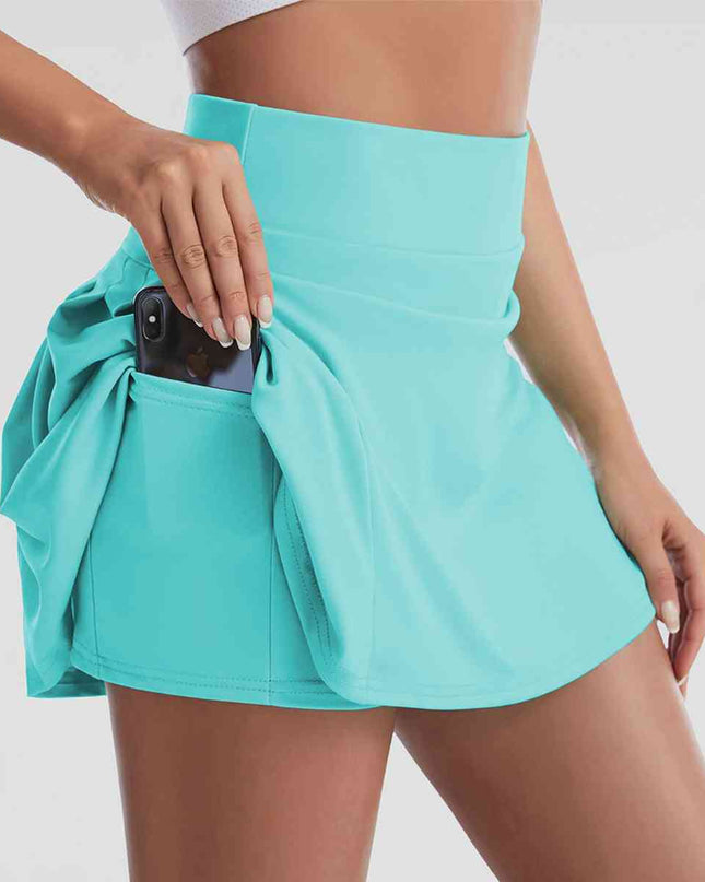 Wide Waistband Sports Skort
