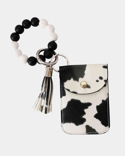 Bead Wristlet Key Chain with Wallet