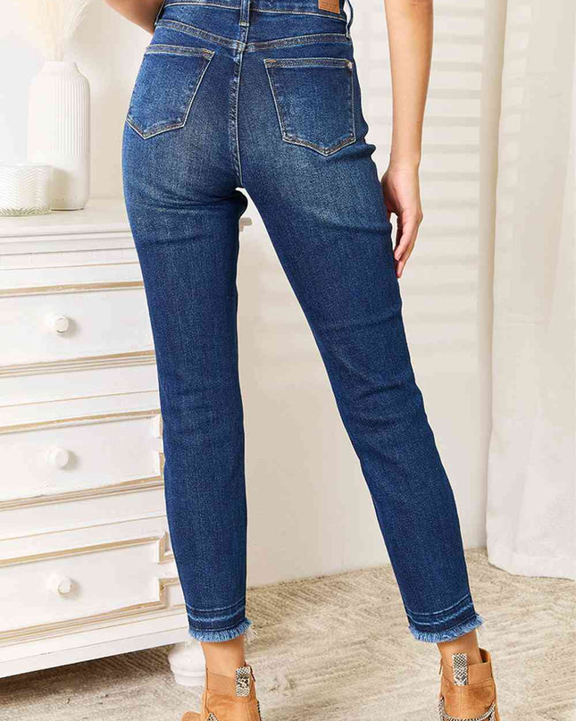 Judy Blue Full Size High Waist Released Hem Slit Jeans