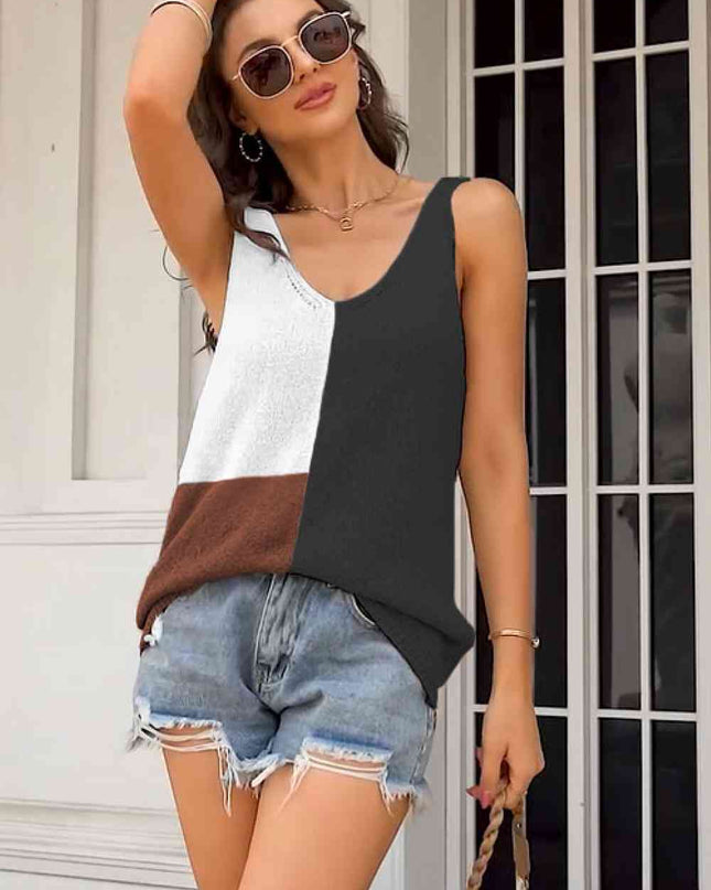Color Block Knit Tank