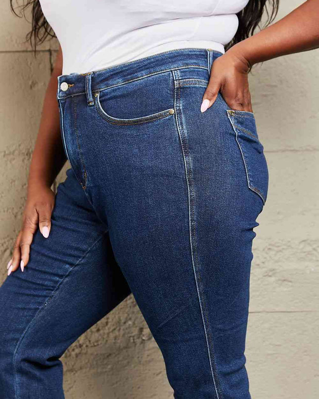 Judy Blue Kailee Full Size Tummy Control High Waisted Straight Jeans