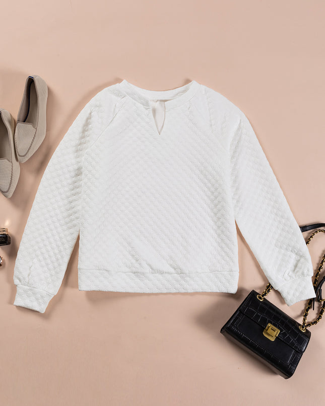 Notched Long Sleeve T-Shirt