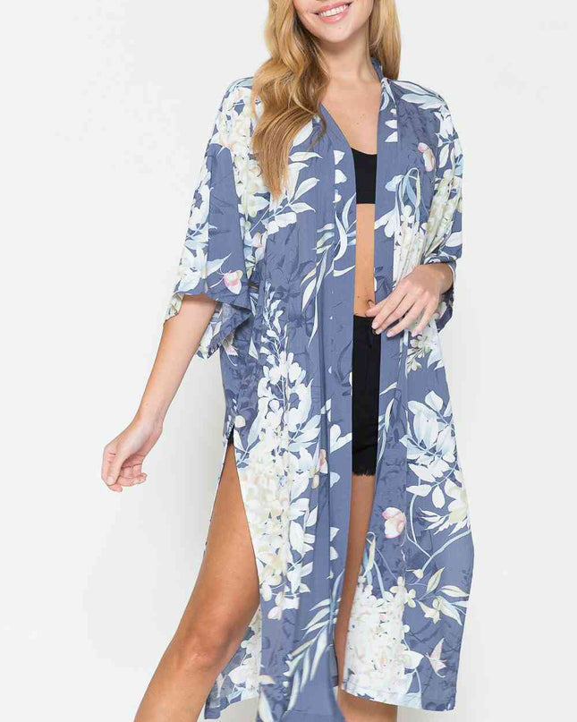 Justin Taylor Botanical Print Split Cover Up