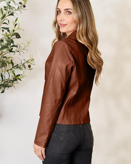 Mock Neck Zip Up Jacket