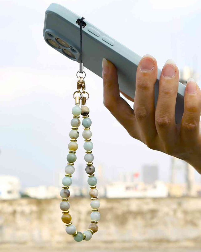 Beaded Natural Stone Key Chain