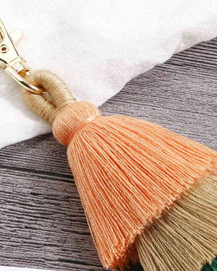 Layered Tassel Keychain