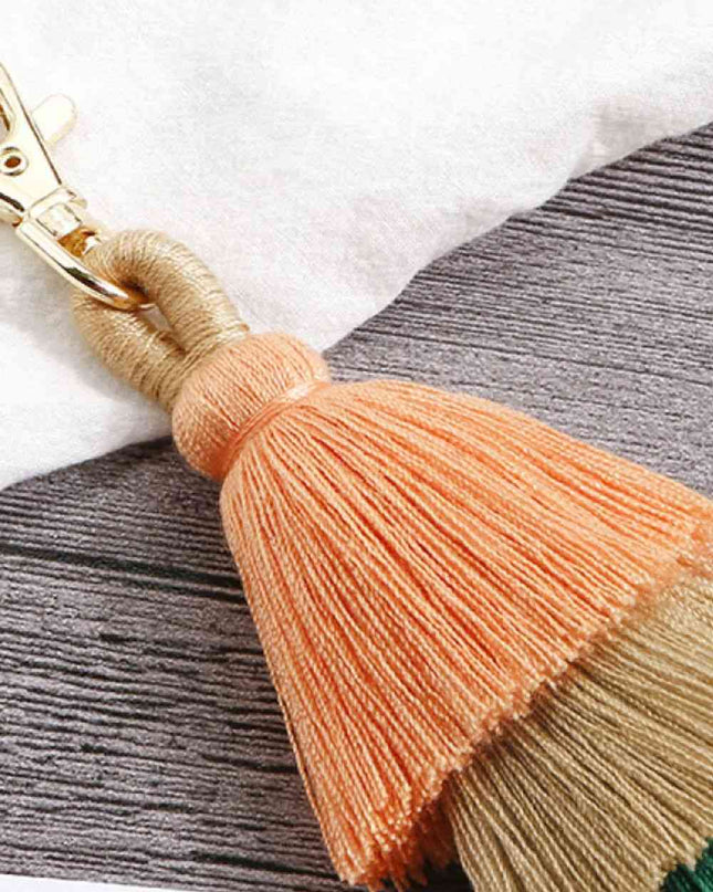 Layered Tassel Keychain