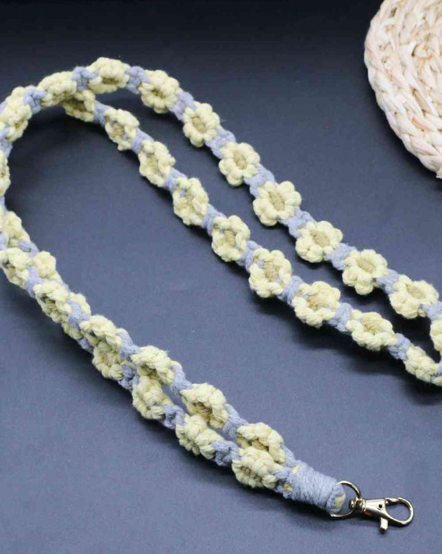 Flower Macrame Phone Lanyard