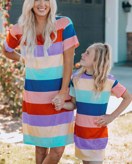 Women Color Block Side Slit Mini Dress