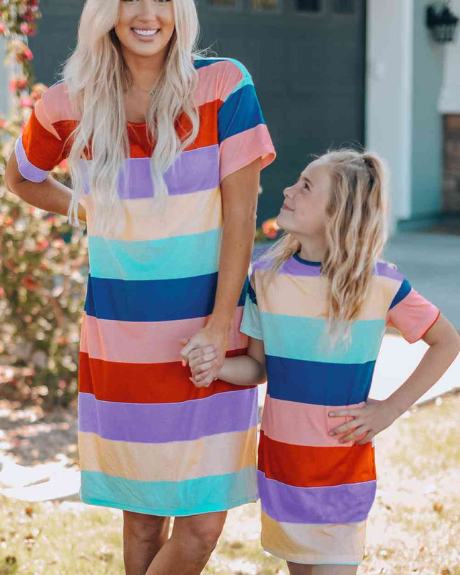 Women Color Block Side Slit Mini Dress