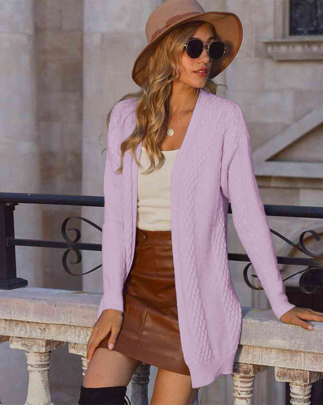Open Front Long Sleeve Cardigan