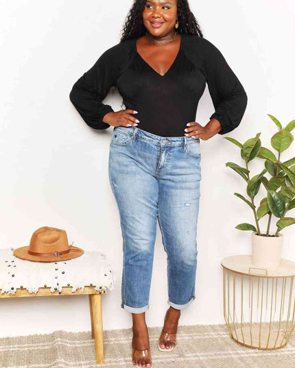 Culture Code Full Size V- Neck Bodysuit