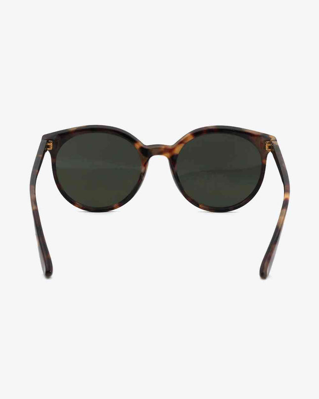 Tortoiseshell Round Polycarbonate Sunglasses