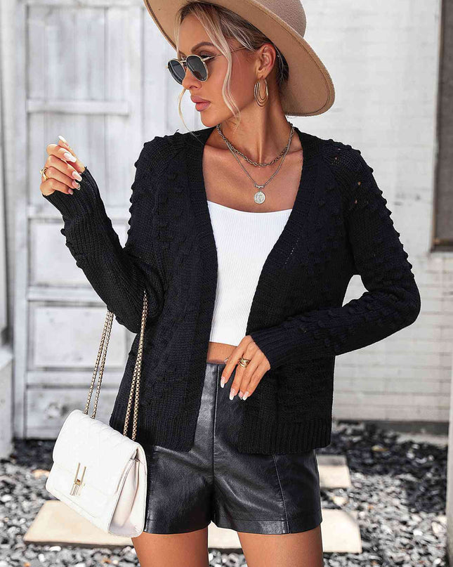 Open Front Long Sleeve Cardigan
