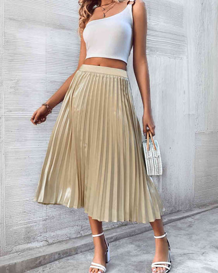 Pleated Midi Skirt