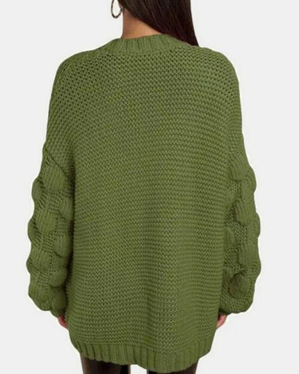 Open Front Long Sleeve Cardigan
