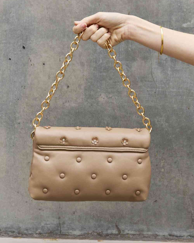 Nicole Lee USA Diamond Flower Messenger Crossbody Bag