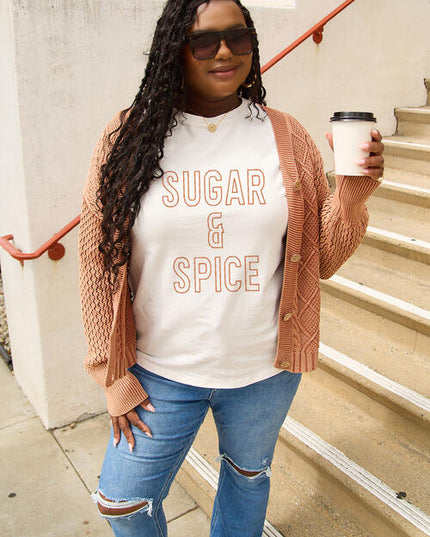 Simply Love Full Size Letter Graphic Short Sleeve T-Shirt
