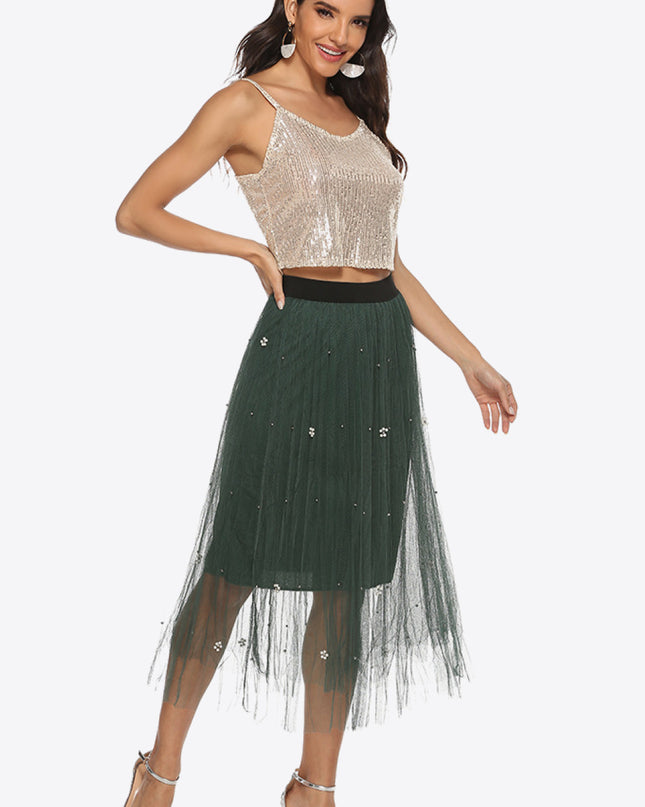 Sequin Cropped Cami