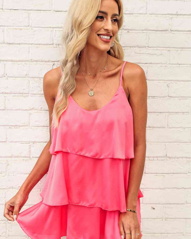 Layered Adjustable Strap Cami