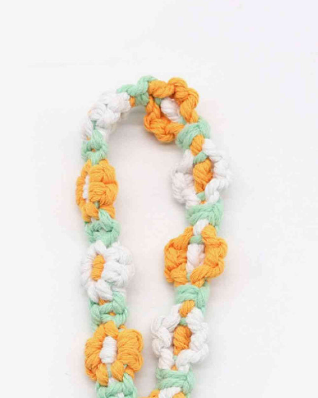 Assorted 4-Piece Macrame Flower Keychain