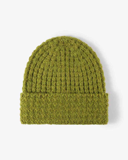 Waffle-Knit Cuff Beanie