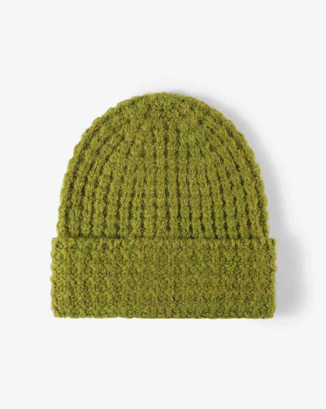 Waffle-Knit Cuff Beanie