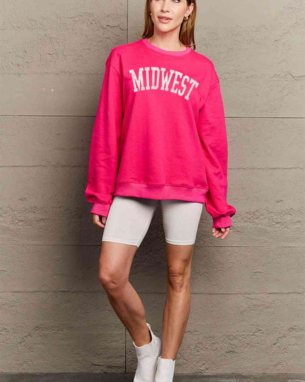 Simply Love Full Size MIDWEST Graphic Sweatshirt