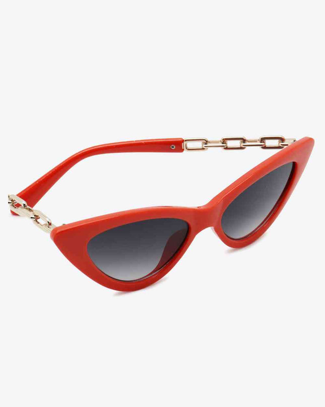 Chain Detail Cat-Eye Sunglasses