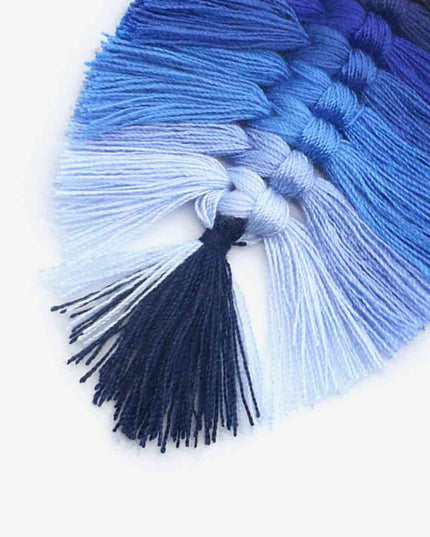 Assorted 4-Pack Leaf Shape Fringe Keychain