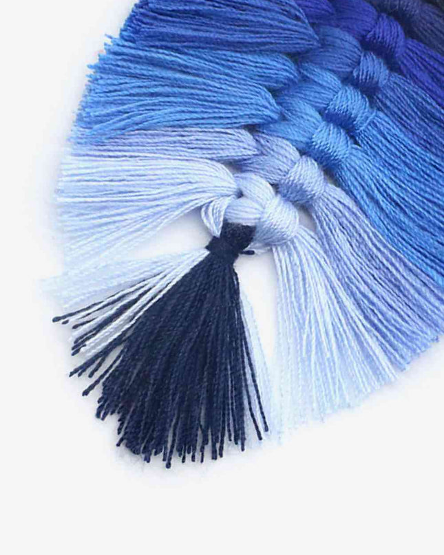 Assorted 4-Pack Leaf Shape Fringe Keychain