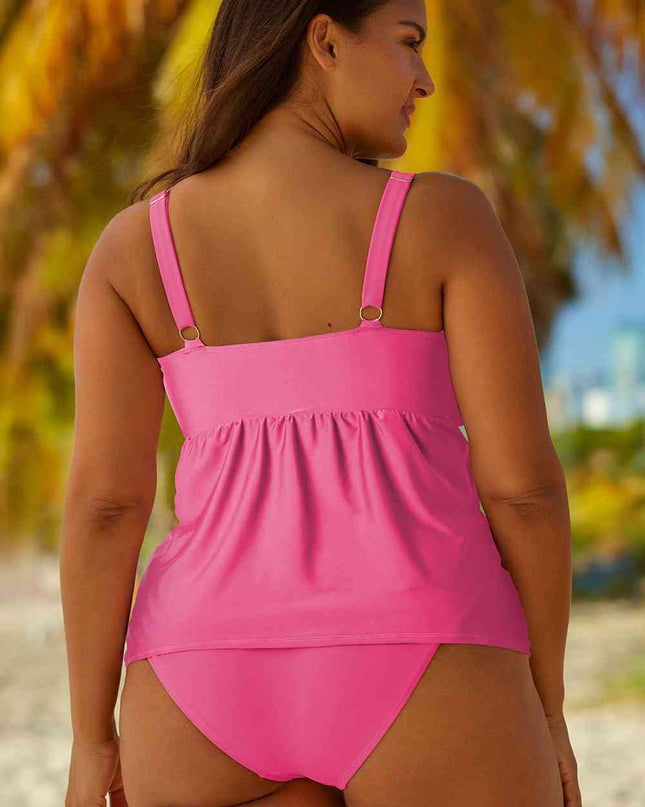 Full Size Adjustable Strap Tankini Set