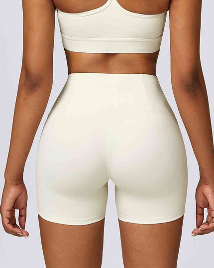 Wide Waistband Slim Fit Sports Shorts