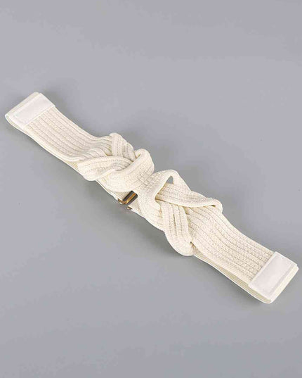 PU Leather Wide Elastic Belt