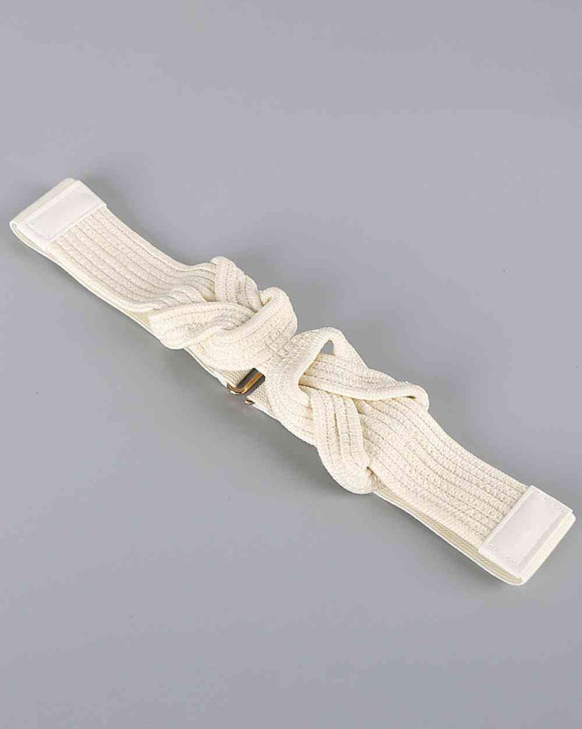 PU Leather Wide Elastic Belt
