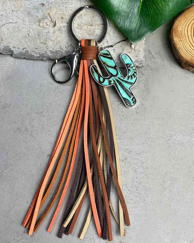 Cactus Keychain with Tassel
