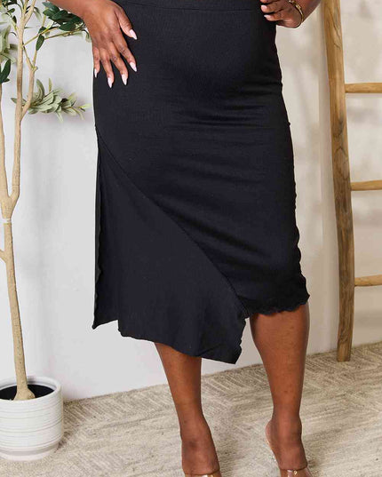 Culture Code Full Size High Waist Midi Skirt
