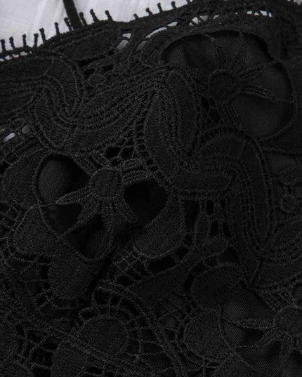 Smocked Eyelash Trim Lace Bralette