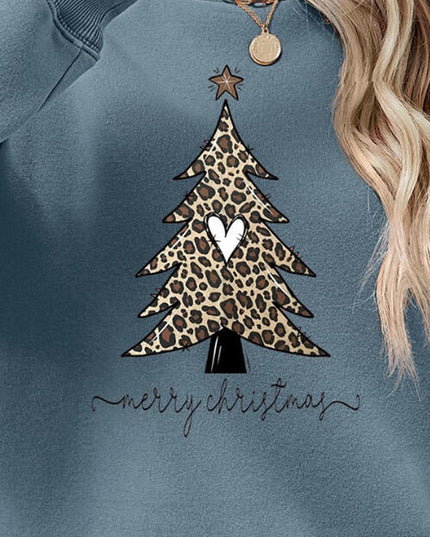 Christmas Tree Graphic Long Sleeve Sweatshirt